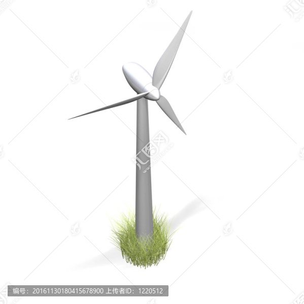 風(fēng)力渦輪機(jī)和草地上的白色
