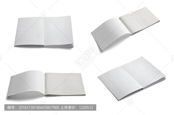 傳單筆記本教科書(shū)白紙空白模板