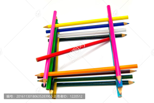 彩色鉛筆的白色格子