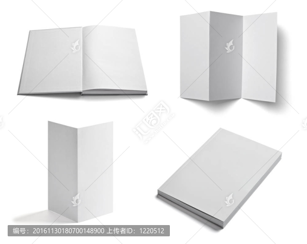 傳單筆記本教科書白紙空白模板