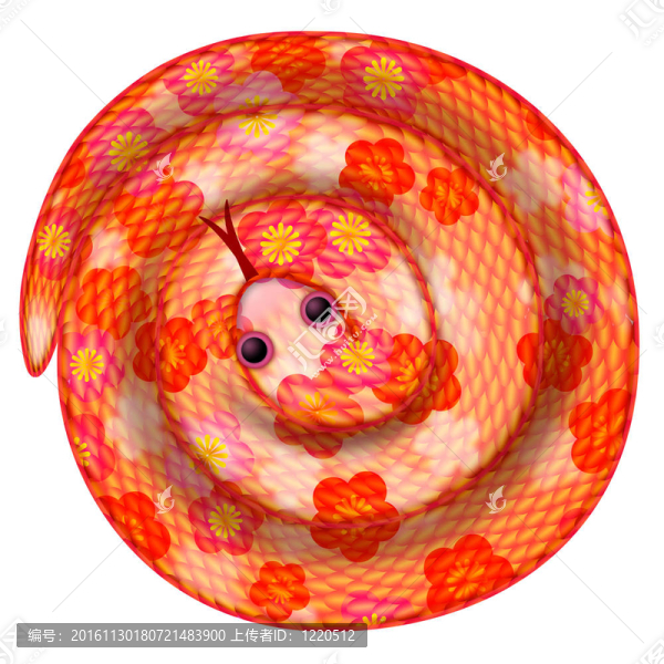 蛇形新年蛇插畫(huà)