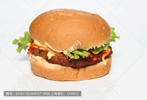 美味的牛肉漢堡包