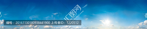 無縫天空全景。360度。