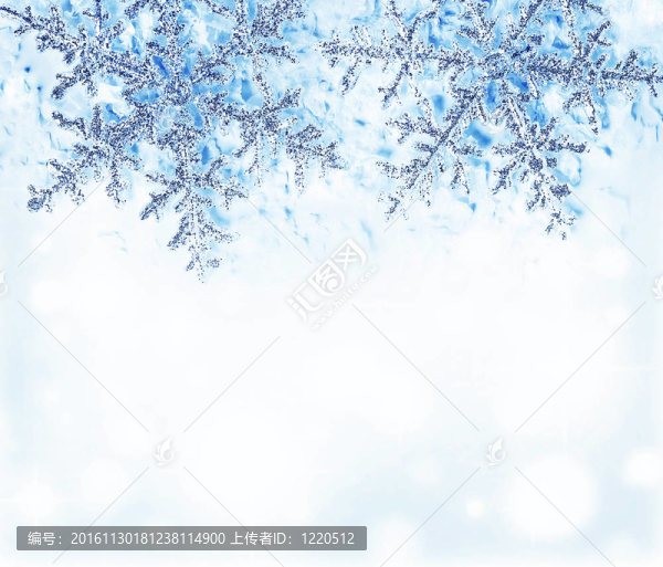 雪花藍色裝飾邊框