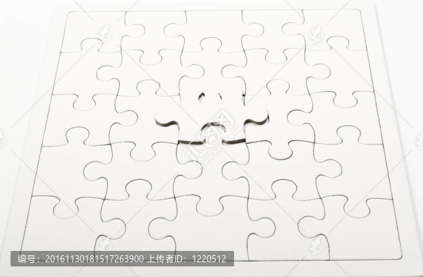 一個關(guān)于拼圖游戲的白色拼圖