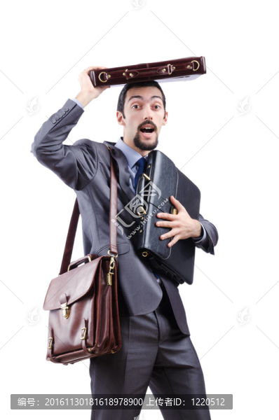 商人與白色的公文包