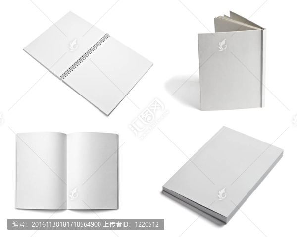 傳單筆記本教科書(shū)白紙空白模板