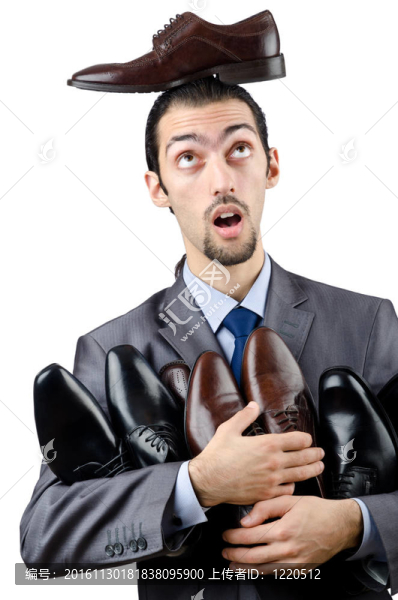 具有選擇鞋的人