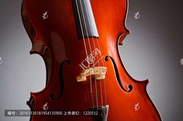 在黑暗的房間里音樂的大提琴