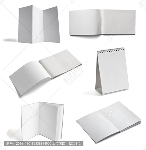 傳單筆記本教科書(shū)白紙空白模板