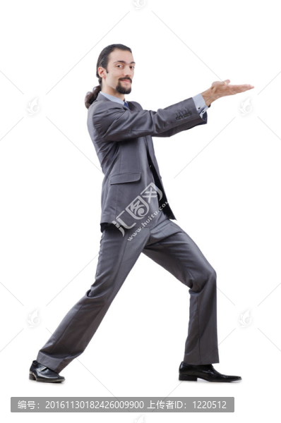 商人推開虛擬障礙