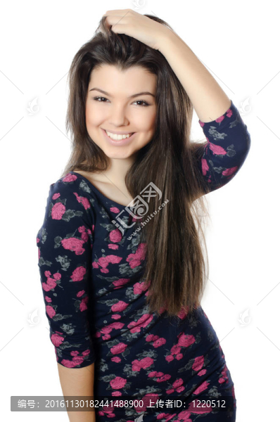 性感的女孩，美麗的頭發(fā)