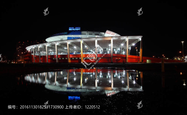 莫斯科：3月28日晚上體育Megasport,3月28日宮；莫斯科2010；俄羅斯。建筑形式讓人聯(lián)想