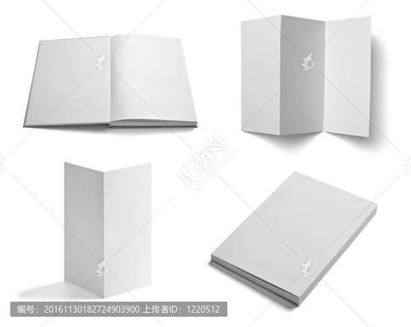 傳單筆記本教科書(shū)白紙空白模板