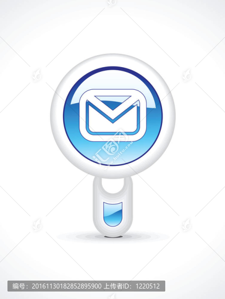 中文摘要有光澤的郵件按鈕向量