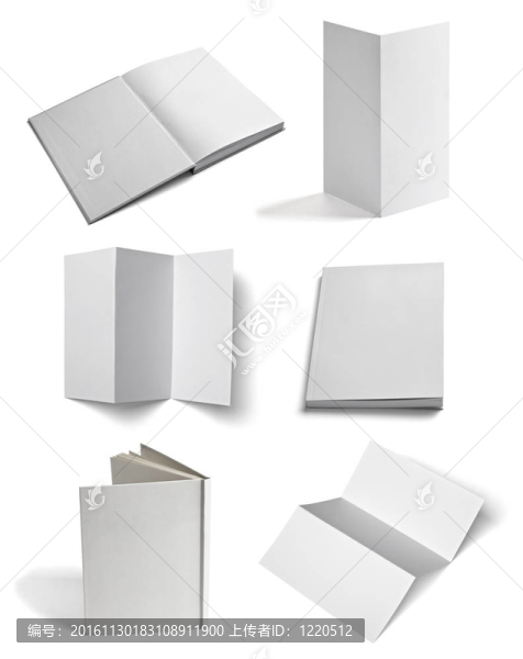 傳單筆記本教科書白紙空白模板