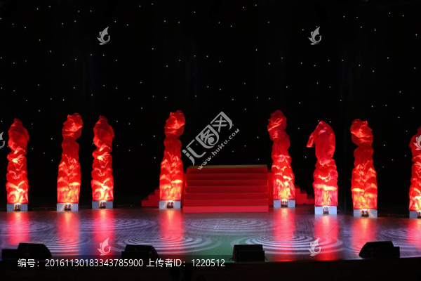 大型空舞臺設計人工火和夜空