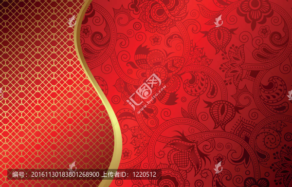 中文摘要紅曲線背景