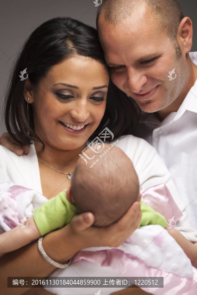 Mixed,Race,Young與Newborn,Baby家族