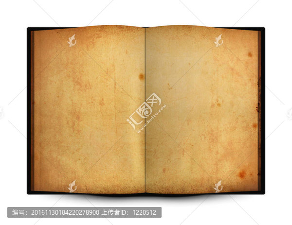 帶有空白頁的舊的打開的書