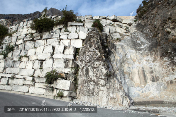 大理石采石場——濱海阿爾卑斯山脈；Carrara；托斯卡納；意大利