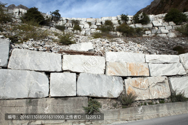 大理石采石場(chǎng)——濱海阿爾卑斯山脈；Carrara；托斯卡納；意大利