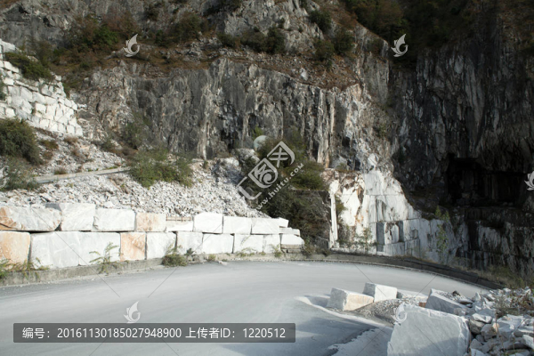 大理石采石場——濱海阿爾卑斯山脈；Carrara；托斯卡納；意大利