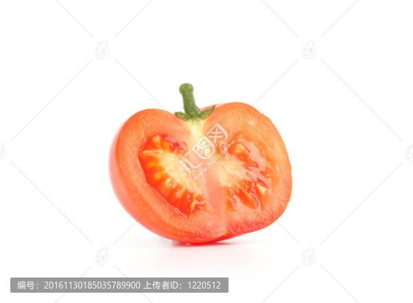 一半的西紅柿