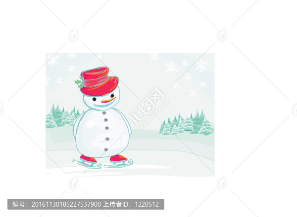 在溜冰場的雪人