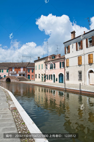查看科馬基奧。Emilia,Romagna。意大利.
