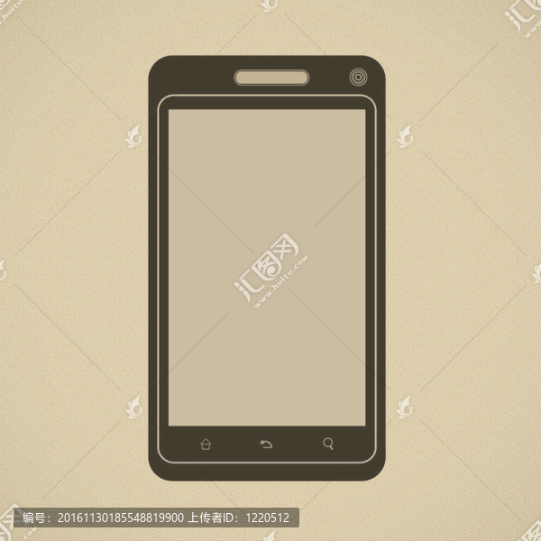 現(xiàn)代智能手機(jī)剪影復(fù)古風(fēng)格