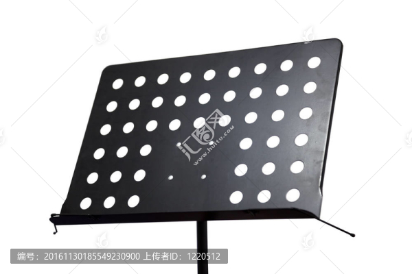空金屬音樂架孤立在白色背景上