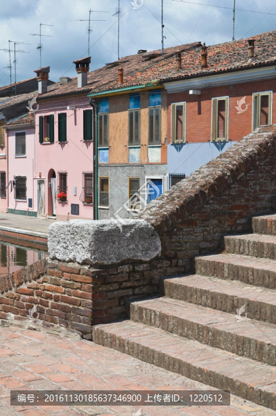 St.,Peter？橋。Comacchio。Emilia,Romagna。意大利.