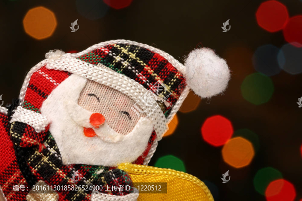快樂Santa；圣誕燈背景