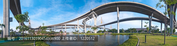 普密蓬國王大橋全景