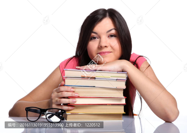 帶書的女大學(xué)生