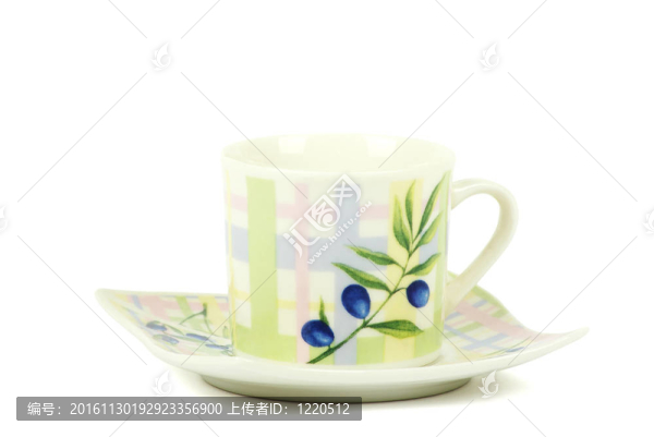 白色背景的咖啡杯