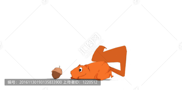 有趣的松鼠手繪