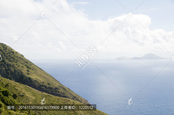 沙巴荷屬安的列斯崖觀圣尤斯特歇斯島在加勒比海島嶼距離荷蘭