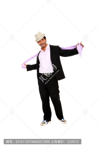 時(shí)尚的男人頭像戴著帽子
