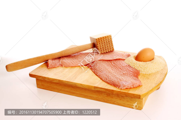 在工作室，炸肉排