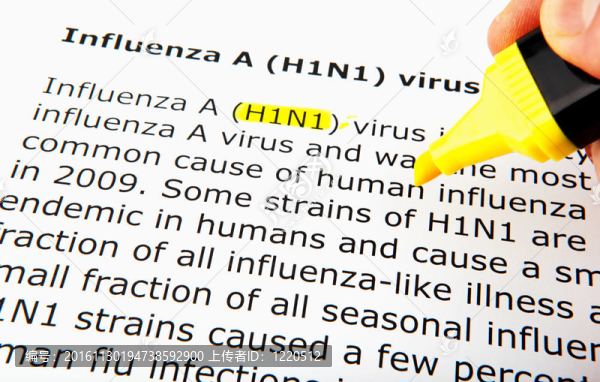 感染甲型H1N1流感病毒的圖片