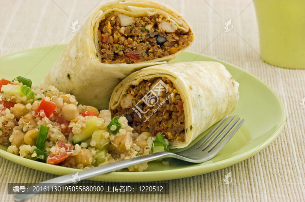 雞肉和黑豆煎餅卷