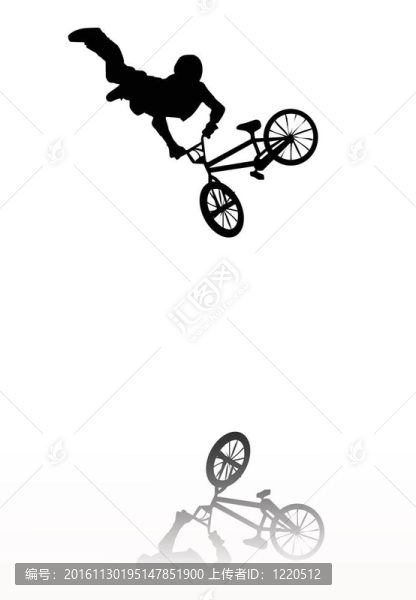 小輪車的剪影