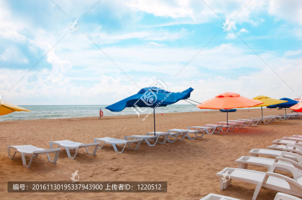 在黑海的阿納帕海灘；俄羅斯