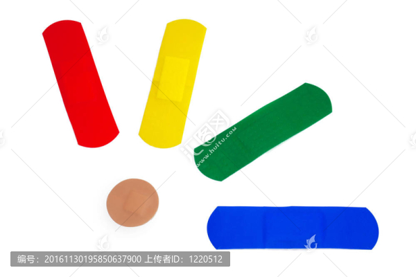 白色背景上的醫(yī)用石膏