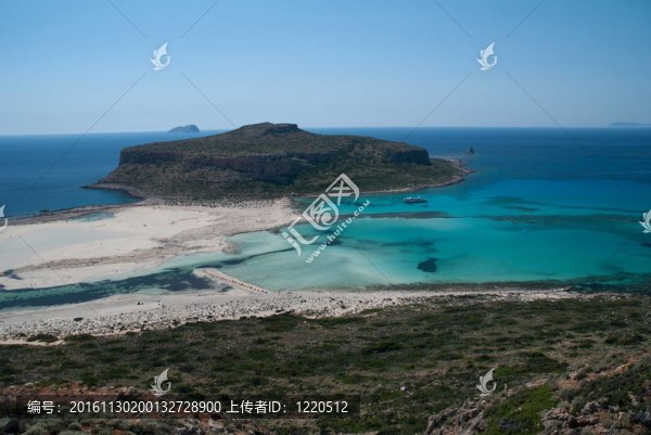 蛭弧菌在克里特島拉古娜島海灘