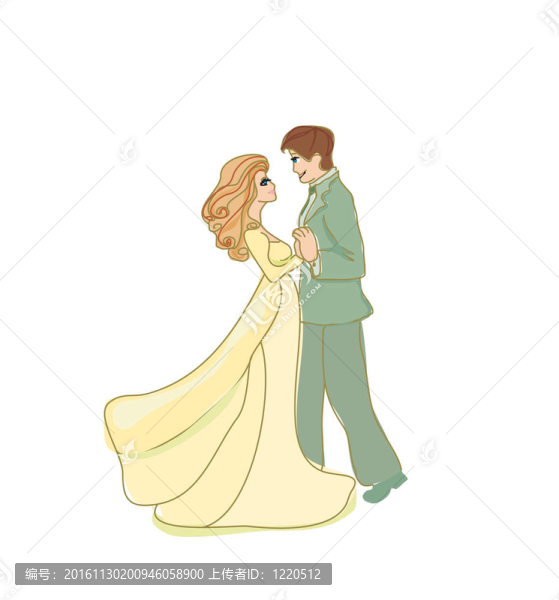 婚禮上跳舞的夫婦