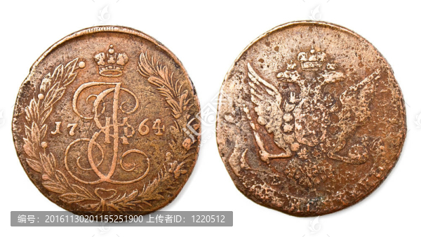 古老的俄羅斯硬幣（Ekaterina,II；1764）