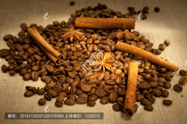 咖啡豆和香料